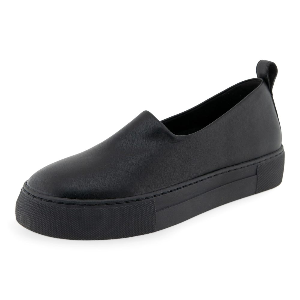 Aerosoles Women's Blakely Sneaker, Black Stretch Faux Leather, 9